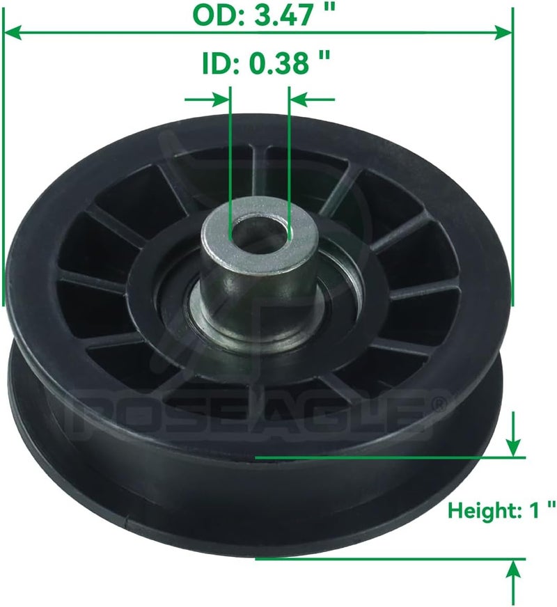 POSEAGLE 2 Pack 532194326 Idler Pulley with 532194327 Idler Pulley 532130969 V Belt Replaces 194326, 194327 for Husqvarna LGT 2654, YTH 1542 XPT, YTH 20 K 46, YTH 2348, YTH 2454, LGT 2554 Ride Mowers - Image 3